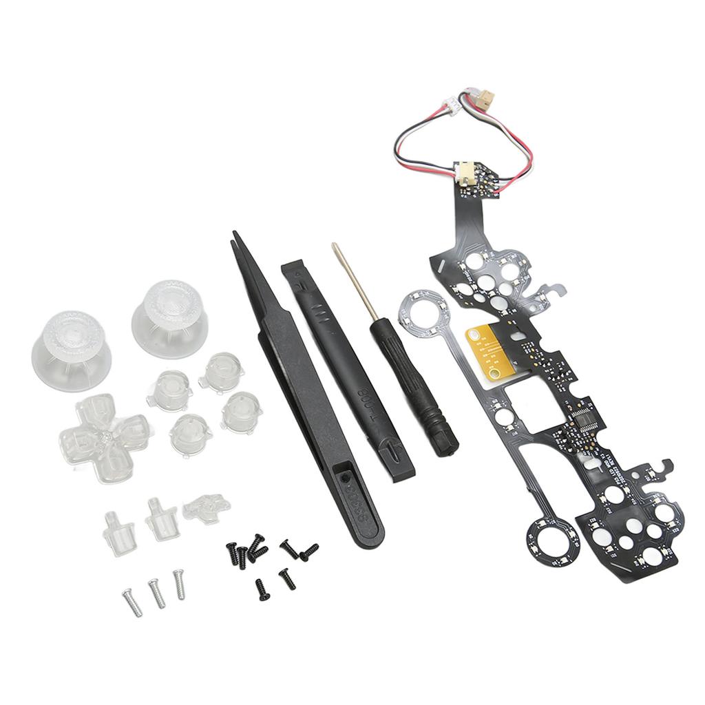 D-pad Osvětlená Tlačítka Sada DIY Vícebarevná Osvětlená Domácí Tlačítka na Přední Straně pro Ovladač PS5