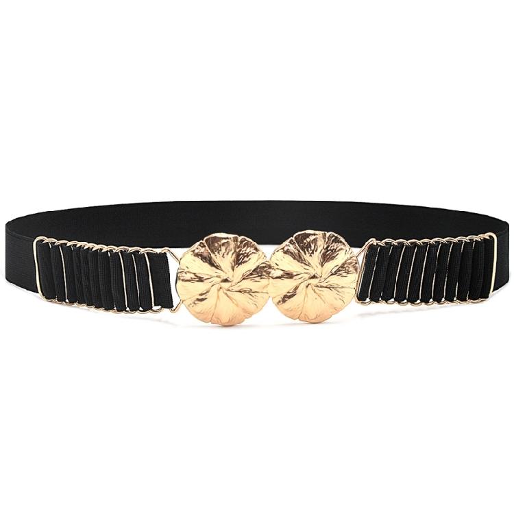 

Fashion Stretch Belt Featuring Flexible Sizing Metal Clasp Closure Girdle Comfortable Elastic Waistband For Men Women золотой