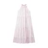 LEDING Flowing Shell Flower A-Line 3D Floral Resort Dress