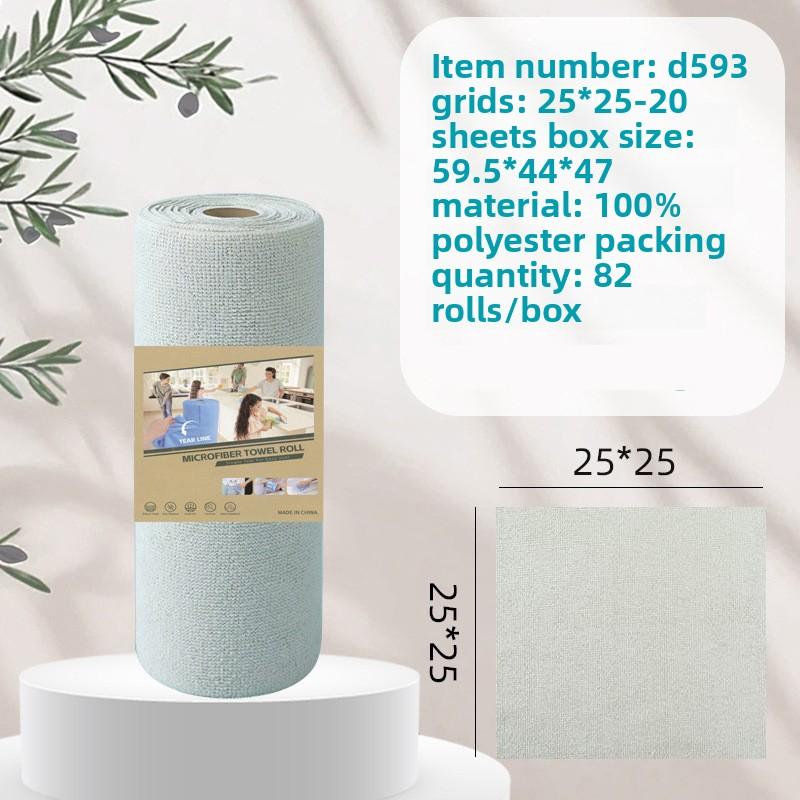 Reusable Microfiber Cleaning Wipes Roll for Household and Kitchen