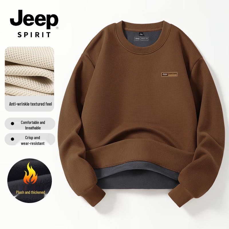 

JEEP SPIRIT Men s Fleece Lined Pullover Sweatshirt M