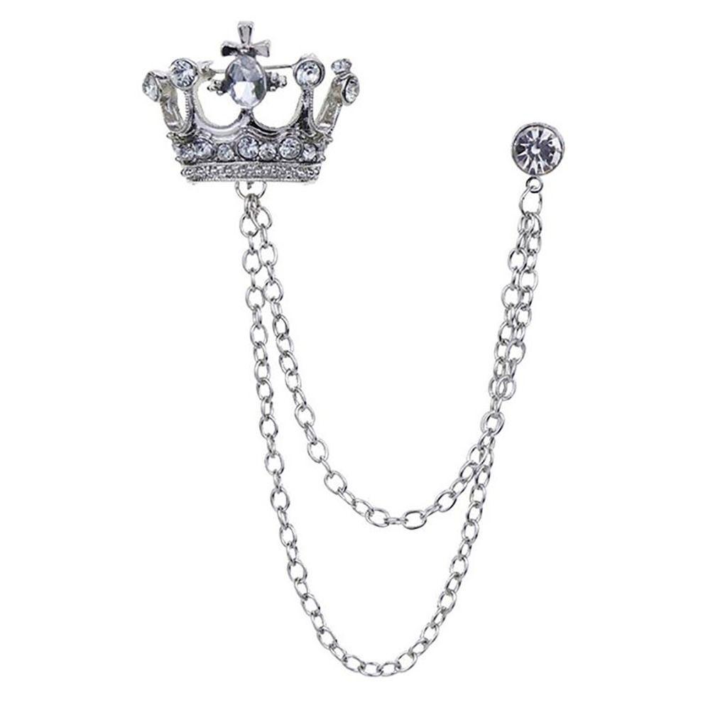1Pcs Temperament Chain Brooch Vintage Collar Jewelry For Women Dress Mens Shirt Suit Set