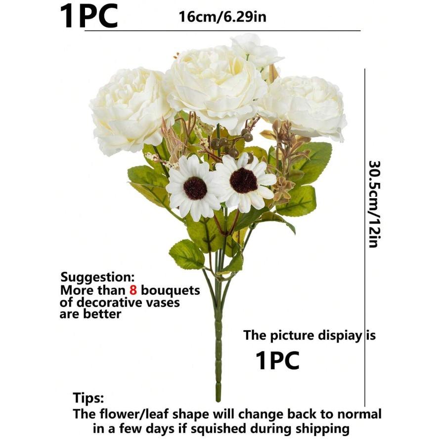 Umělé pivoňkové mix květiny pro svatební dekoraci, svatební kytici, výzdobu třídy, domácí vázu, zahradu, párty, narozeninovou událost, Valentýna