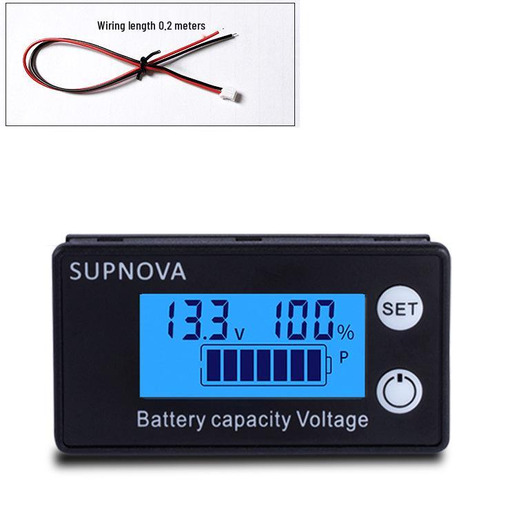 LCD Power Meter for 8-100V Electric Vehicle Batteries (Lead-Acid and Lithium)