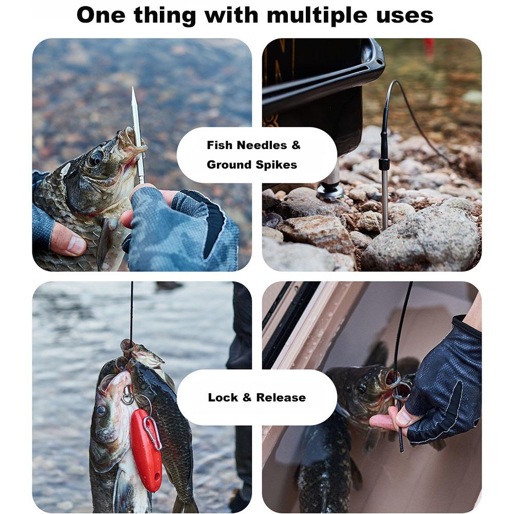 5m Outdoor Luya Fishing Rope Live Fish Buckle Fish Locker Stainless Steel Ribbon Float Fishing Supplies