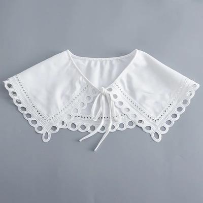 Perfekte Übereinstimmung Blumenstickerei Falscher Kragen Für Damen Pullover Kleid Hemd Abnehmbarer Kragen Schals Abnehmbare Schleifen Schulterwärmer Umhang