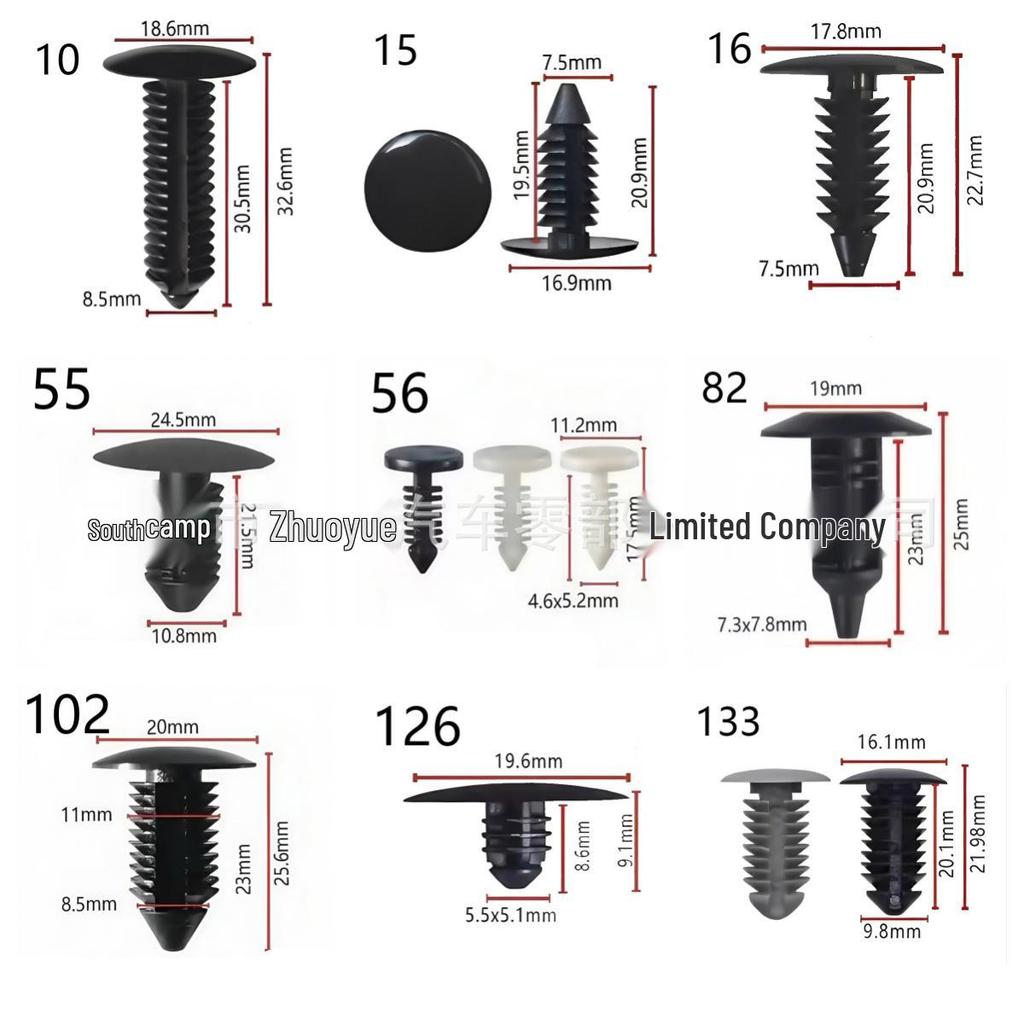 Nylon Car Mudguard & Bumper Clips for Chrysler and Ford
