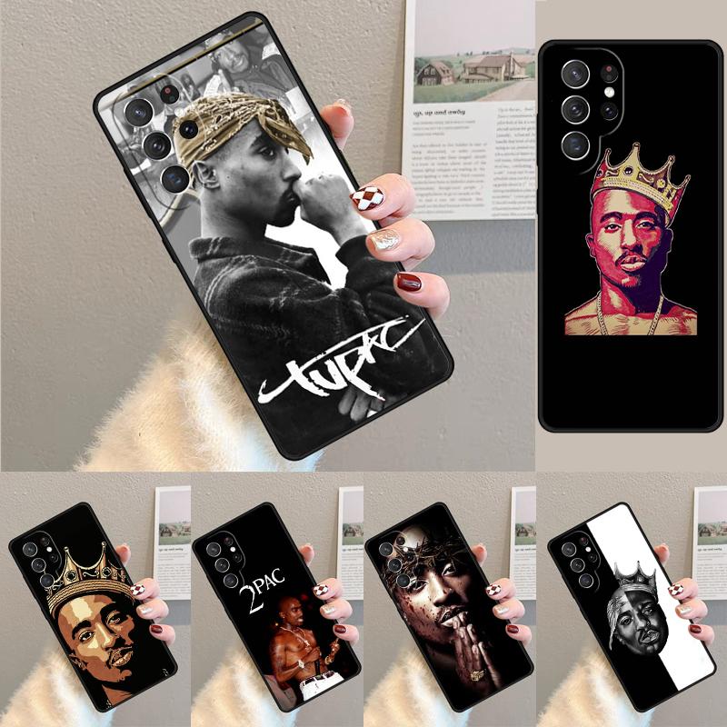 2pac tupac Crown 2 pac Phone Case for Samsung Galaxy note 10 pro S26 Ultra S23 S24 FE S25 S21 S22 PLUS shockproof Cove