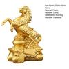 Golden Feng Shui Horse Sculpture 2026 Zodiac Horse Statue Chinese New Year Zodiac Blessing