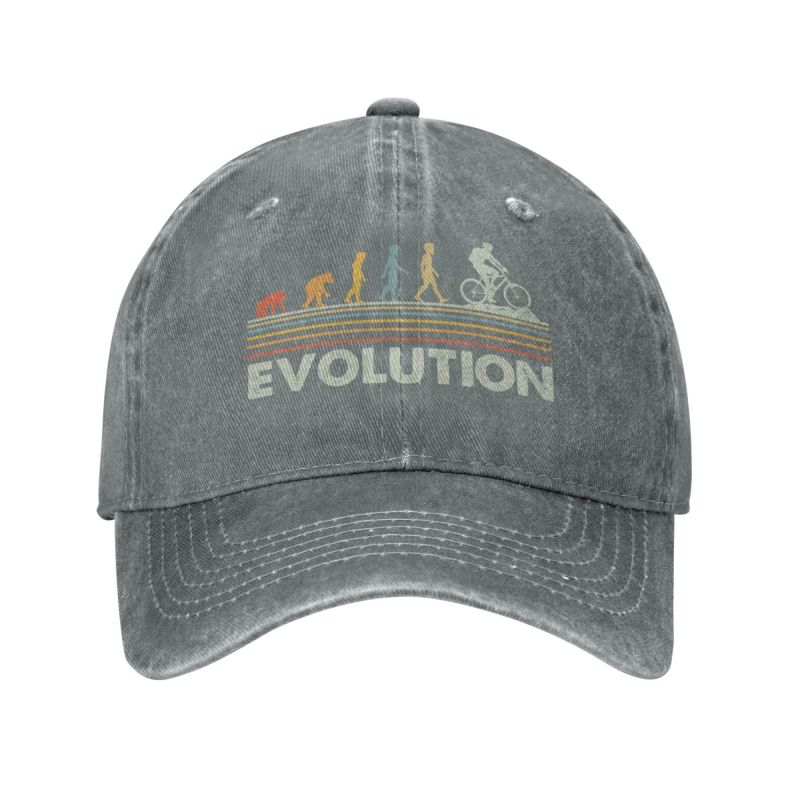 Personalisierte Baumwolle lustige Mountainbike Evolution Baseball Cap Sport Frauen Unisex verstellbare MTB Biker Radfahrer Papa Hut Herbst
