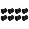 8PCS Guitar String Ferrule Alloy Compact Bass Through Body Buckle for Replacement Black