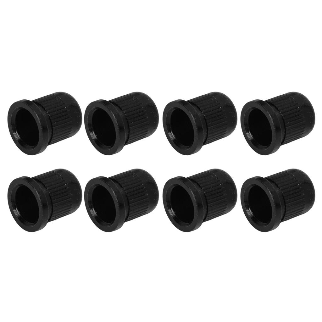 8PCS Guitar String Ferrule Alloy Compact Bass Through Body Buckle for Replacement Black