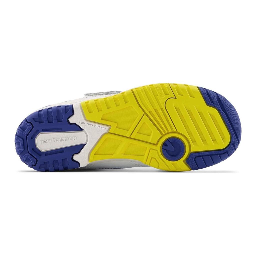 New Balance Nb 550 Leather Round Toe Lace-Up Casual Shoes Kids sneakers White Yellow PHB550CG