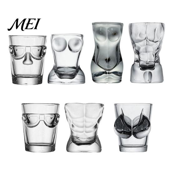 Schnapsgläser Körper Gläser für Party, Lustiger Mini-Becher mit menschlichem Torso, Geformtes Kreatives Neuheit Trinkbar, Einzigartiges Geschenk für Erwachsene