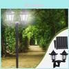Elegant Dual Head Hexagonal Solar Garden Light Ideal For Villas And Landscapes