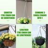 6Pcs Plant Hanger Hook Double Hook Hanging Chain Adjustable Length Ceiling Hook for Flower Pot Basket Bird Feeders