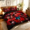 Cr7 Pattern Bedding Quilt Set Quilt Cover Pillowcase Home Birthday Gift(1 * Duvet Cover + 2 * Pillowcase, Without Core)