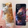 For Samsung Galaxy A12 Case F12 M12 Colorful Flowers Painted Cover Soft Slim Phone Case For Samsung A12 M 12 Galaxy M12 F12 Bags