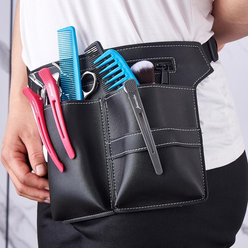 1 szt. Torba na nożyczki fryzjerskie Salon Fryzjerski PU Skóra Saszetka na pas z paskiem na talię Salon Fryzjerski Nożyczki Narzędzia do włosów Przechowywanie Torba na pas