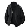 Trendy Korean-Style Three-Stripe Lapel Jacket: Windproof, Wear-Resistant, Casual Outerwear for Spring & Autumn
