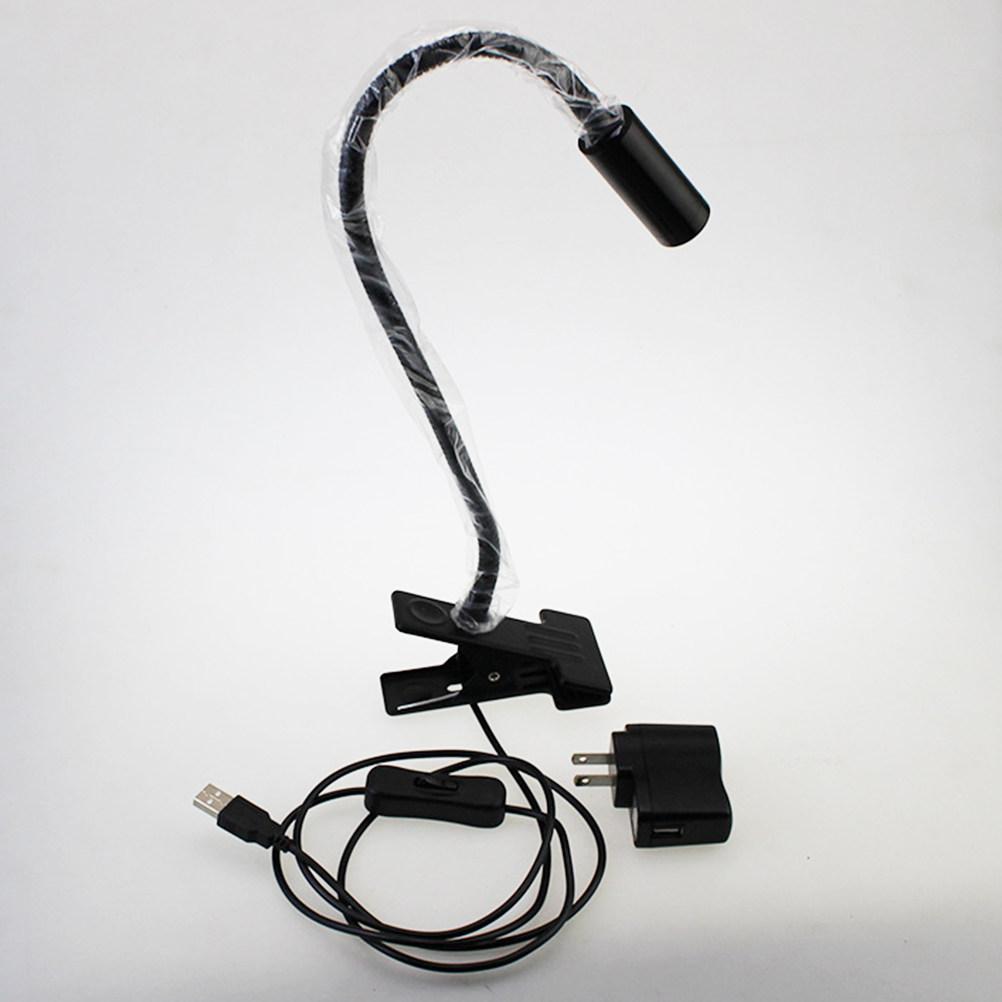 LED 3W Reading Light Clip Lamp Flexible Gooseneck Table Desk Workshop Eye Protection USB Powered Work Spotlight