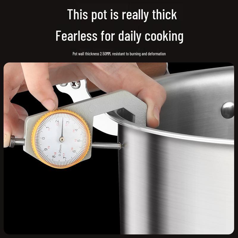 316 Stainless Steel Large Capacity Stock Pot for Stewing, Broiling, and Steaming, Food-Grade and Integrated Molding Design.
