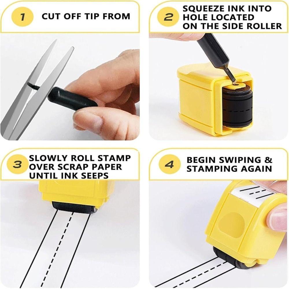 Długotrwały Stempel Rolkowy Kropkowane Linie do Ćwiczeń Pisania Ręcznego Stempel Rolkowy do Ćwiczeń Pisania Ręcznego