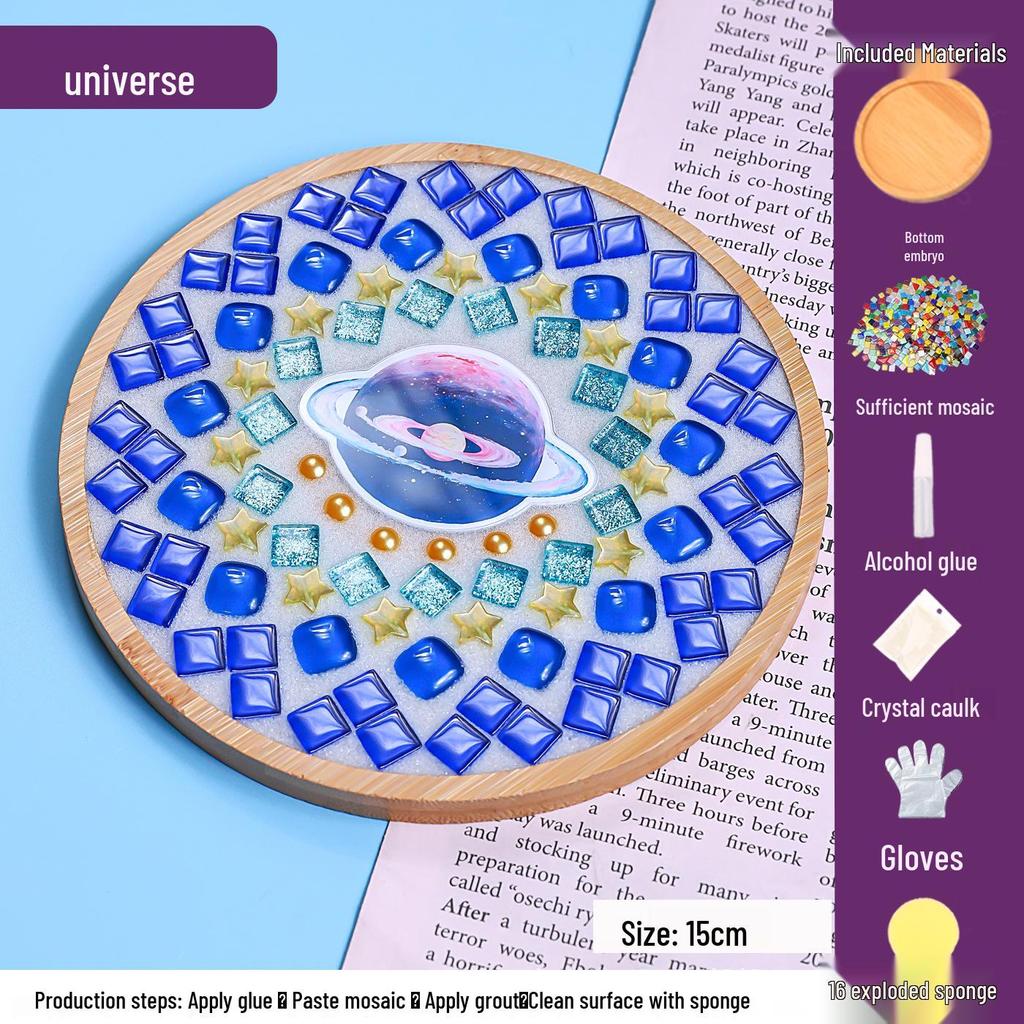 DIY Mosaic Coaster Craft Kit for Kids - Patchwork Creative Art