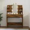 Dressing Tables Dressing Table With Led Smoked Oak 96X40x142 Cm