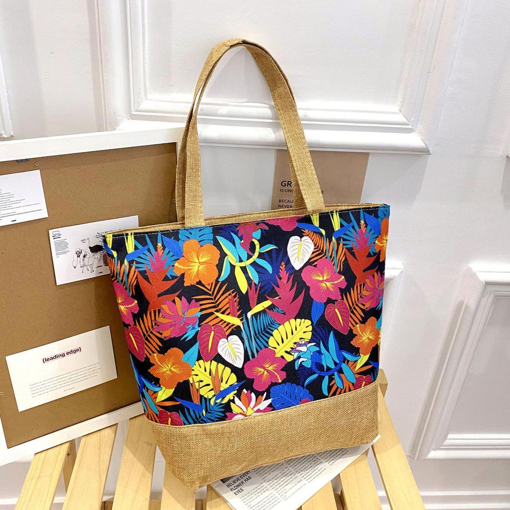 Women's Southeast Asian Literary Canvas Shoulder Bag