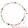 ZHUKOU Golden Plated Colourful Crystals Elegant Collarbone Necklace Ladies Beaded Bracelet Ladies Jewellery:VL585 VL586