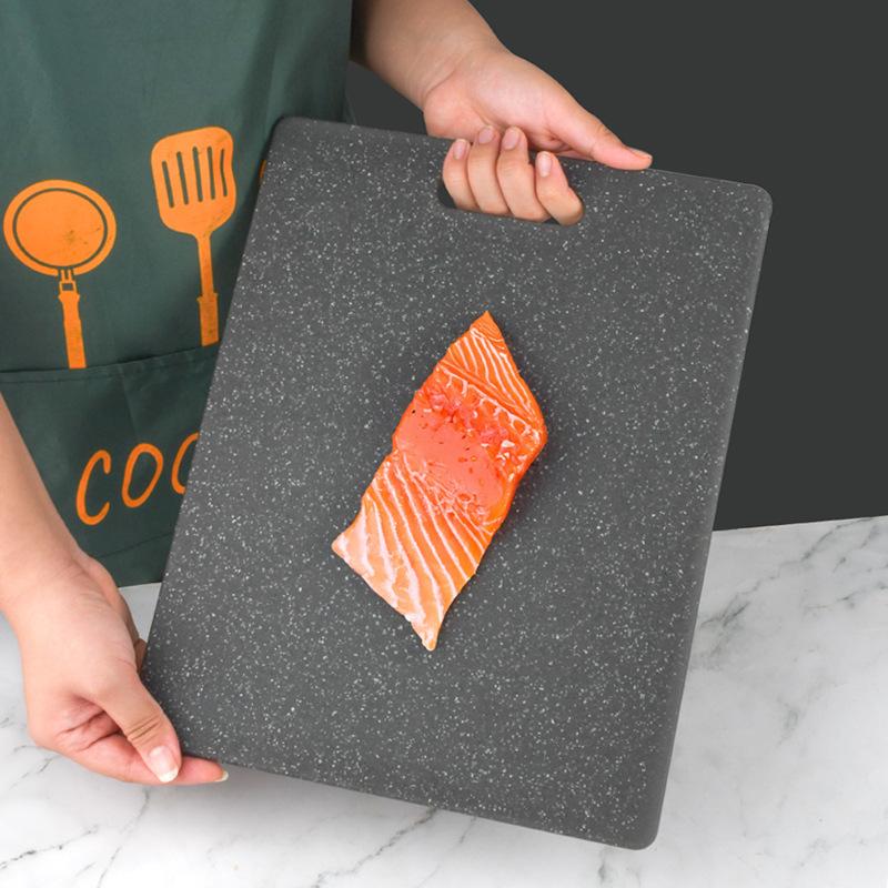 Three piece set of double-sided classification rolling surface and panel, cut fruit antibacterial imitation marble cutting board