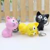 Cartoon Sound Light Keychain Animal LED Cat Keyring Chi's Cat Keychain  Bags Decorations