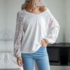 YYFS Women's Fashion Casual Leopard Print Autumn Winter Long Sleeve V-Neck Pullovers & Long Sleeves