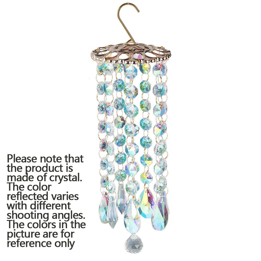 

Colorful Crystal Wind Chimes Suncatcher Window Hanging Wind Bell Decor for Garden Patio Yard Courtyard Balcony Christmas Gifts