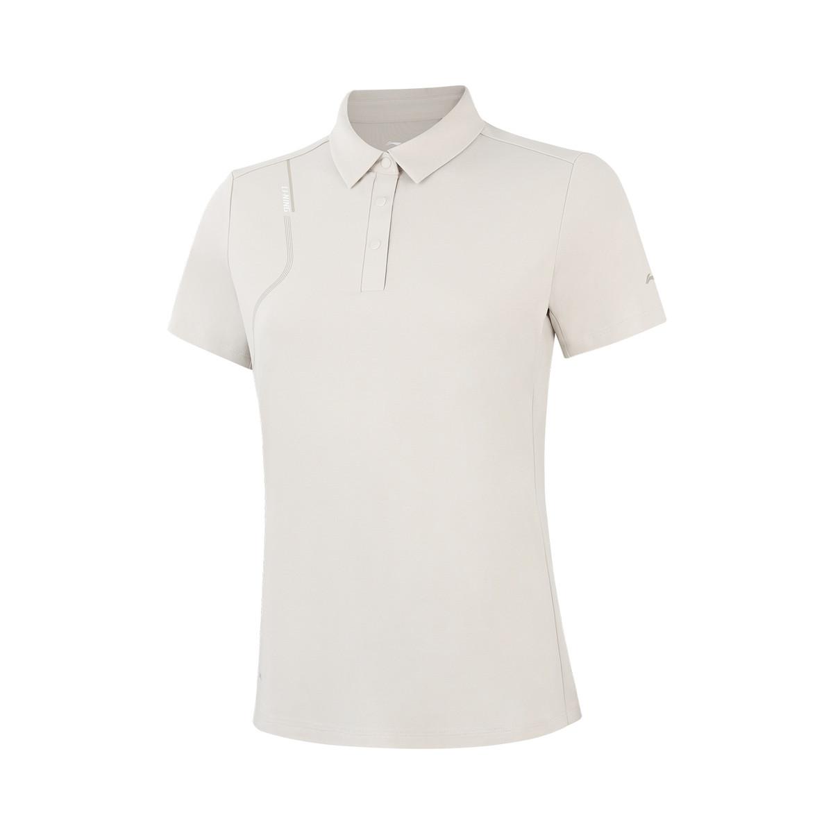 Li-Ning Fashionable Breathable Polo Shirt Women tops Coconut-Khaki APLW248-10 S