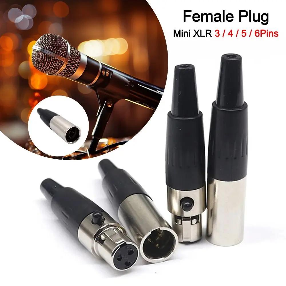 3/4/5/6-Pin Mini-XLR Buchse / Stecker für Kabelverlötung für Mikrofonverlötung Gerade Kleine XLR Buchse Stecker
