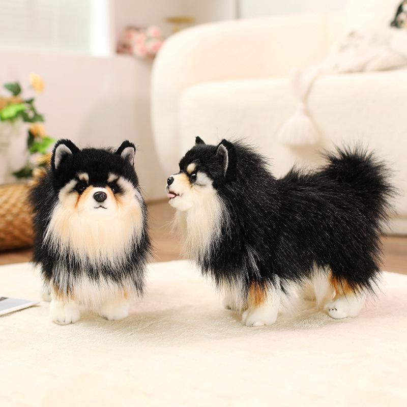 Creative Cute Black Pomeranian & Chihuahua Plush Toy Animal Ornament