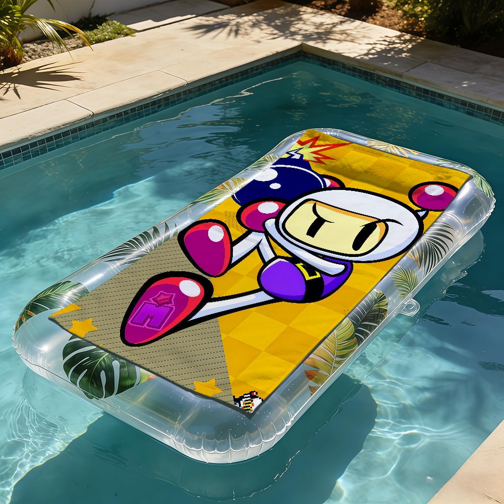 Lustiges Kunstspiel niedlicher Cartoon B-Bomberman Handtuch weich Strandtücher Reise schwimmen Pool bade Handtuch Fitnessstudio Spa Heimdekor Geschenk Urlaub