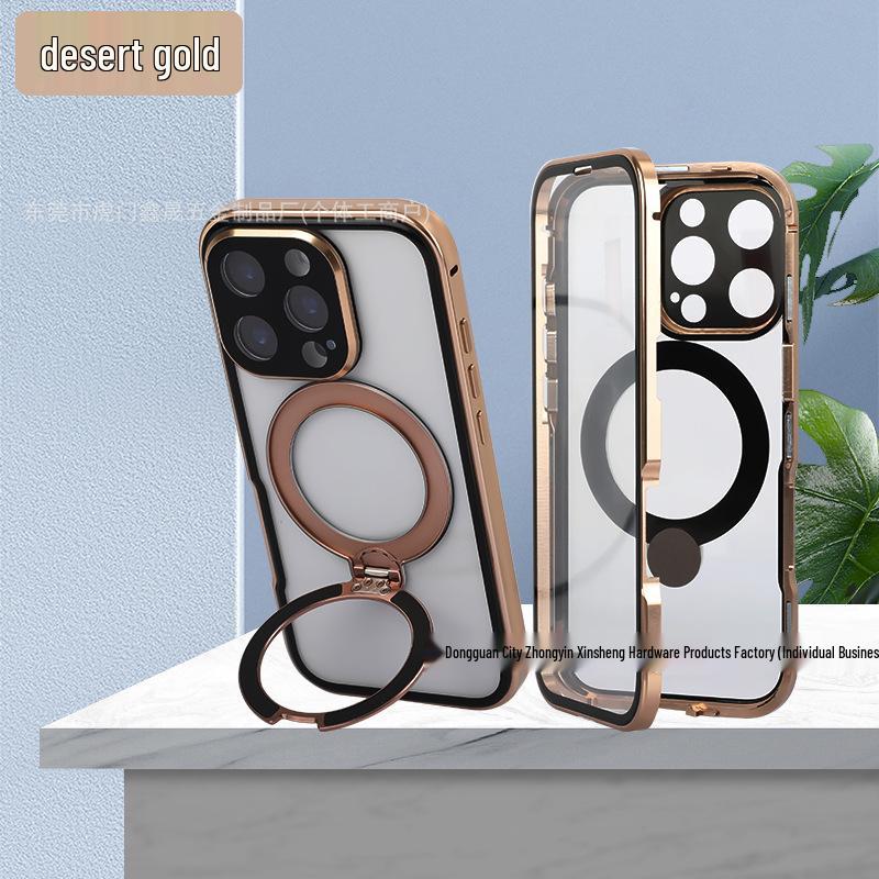 

Apple iPhone 17 Pro Max Rotating Magnetic Metal Full Coverage Protective Case Custom Logo