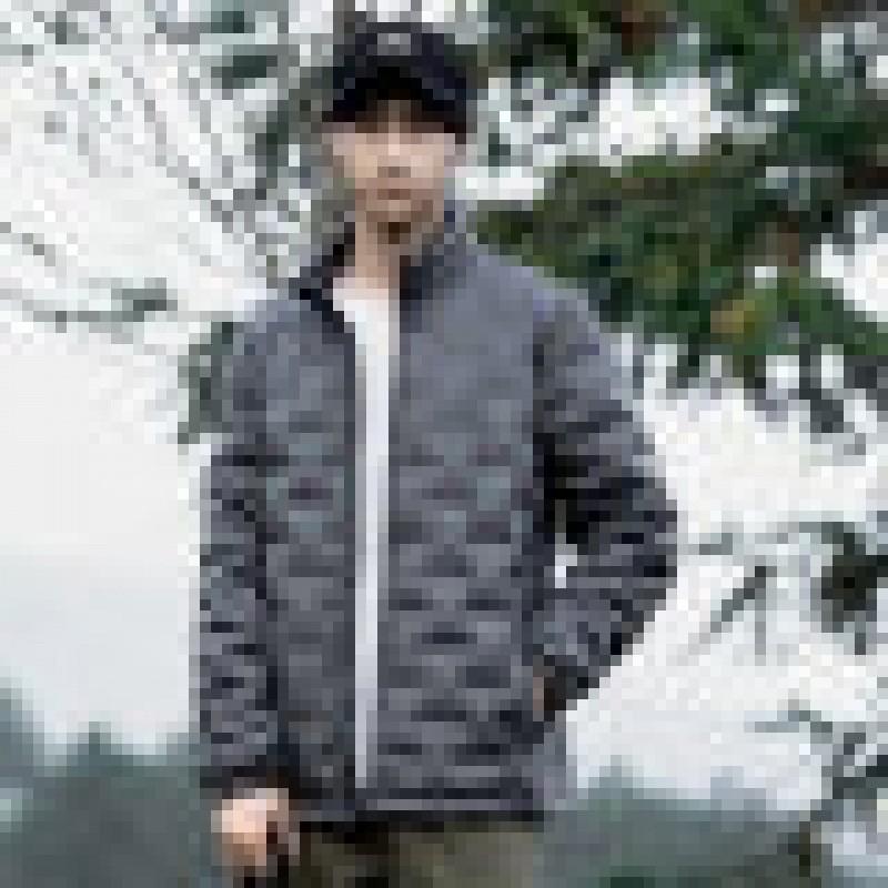 Mens Winter Down Jacket 90% White Duck Lightweight Warm Windproof Stand Collar Hooded Business Casual