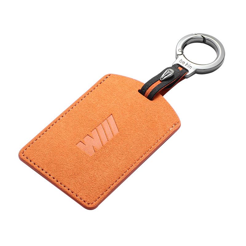 Compatible with BMW New 5 Series, 7 Series, 4 Series, X5, and X7 NFC Key: Suede Double Buckle Card Case.