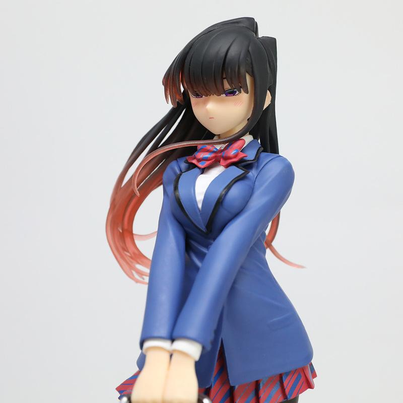 Komi Can't Communicate Shoko Komi JK Uniform Standing Cute Action Figure Face Swap Model Desktop Decoration Anime Fans Toys Gift