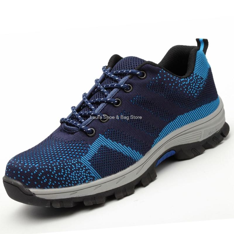 Fashion Work Safety Shoes Men Boots Fashion Work Sneakers Male Shoes Adult Work Boots Steel Toe Shoes Indestructible Men Safety Boots
