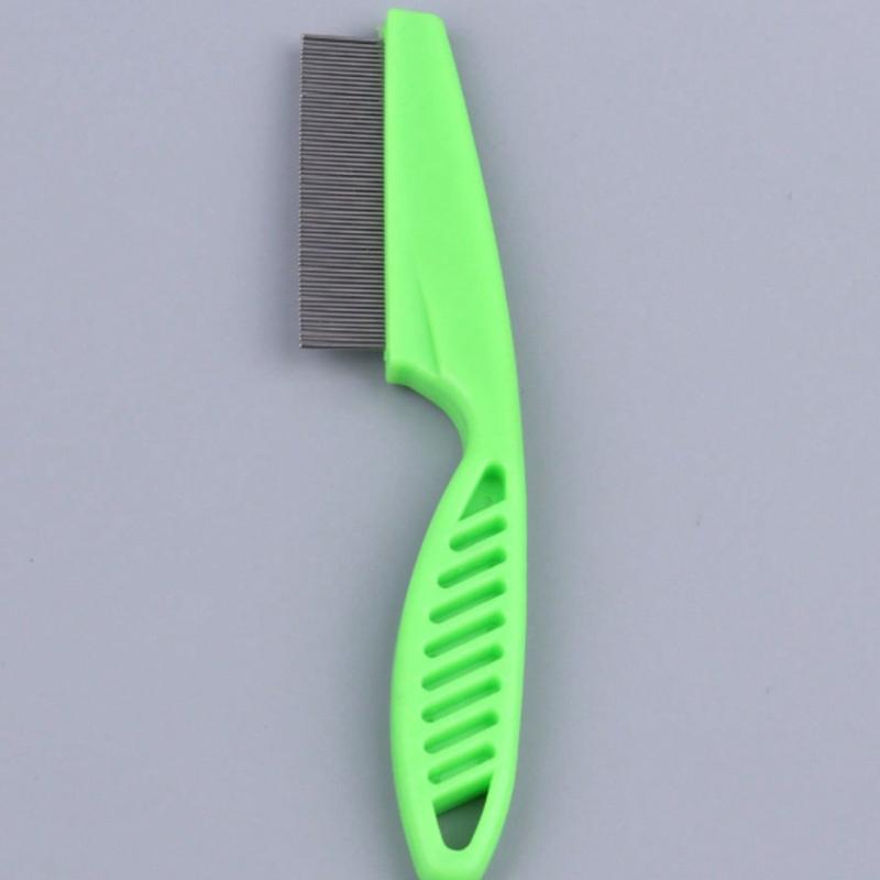 1pc 2-In-1 Pet Hair & Tear Stain Remover Brush - Stainless Steel Dog & Cat Flea Comb, Effectively Trims & Gently Removes Matted Fur and Fleas