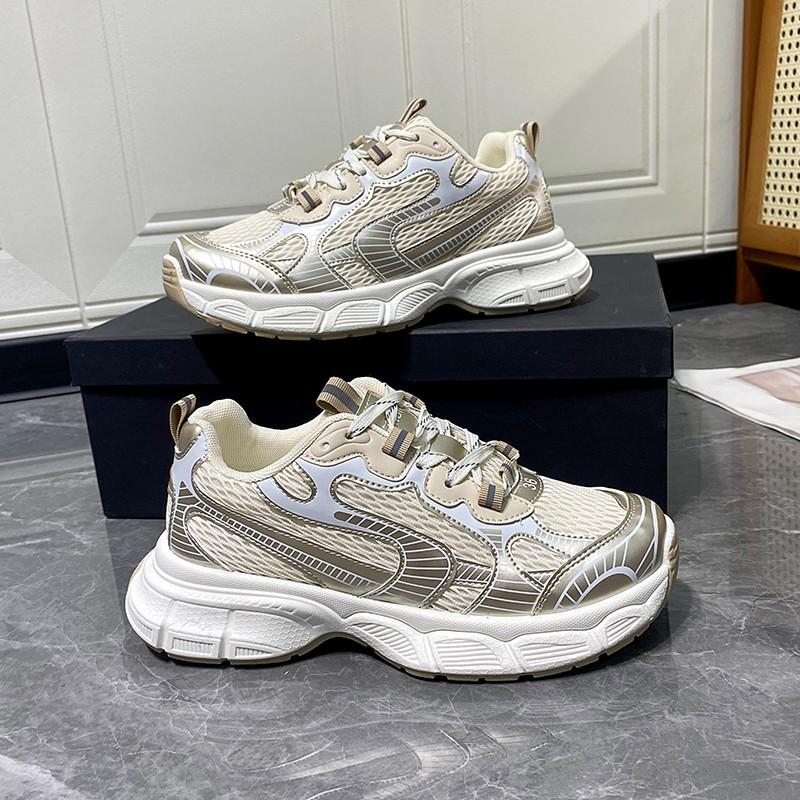 2025 Spring and Autumn New Lightweight Casual Sports Shoes Versatile Women's Thick-soled Mesh Breathable Soft-soled Sports Shoes
