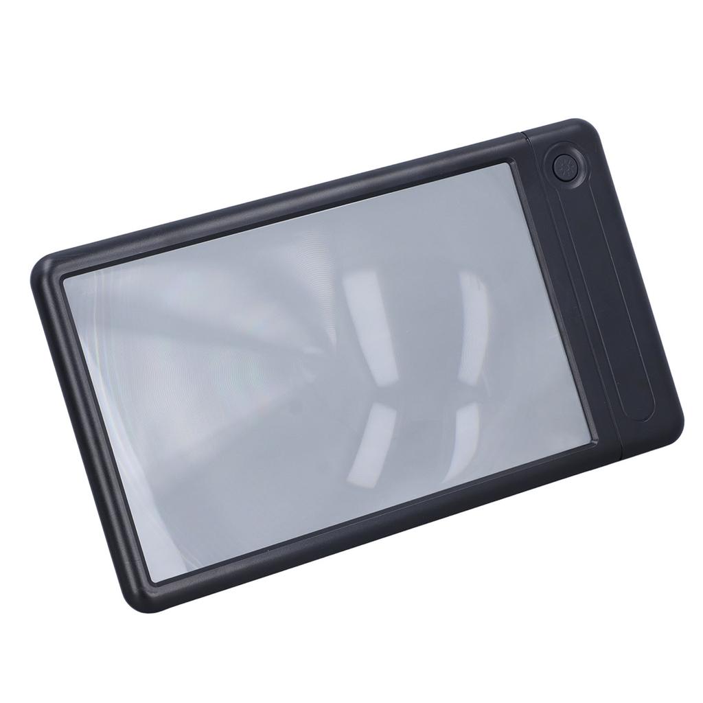 5X Reading Magnifier with Stand 43 LED 3 Brightness Full Page Rectangular Magnifier for Engraving Pr