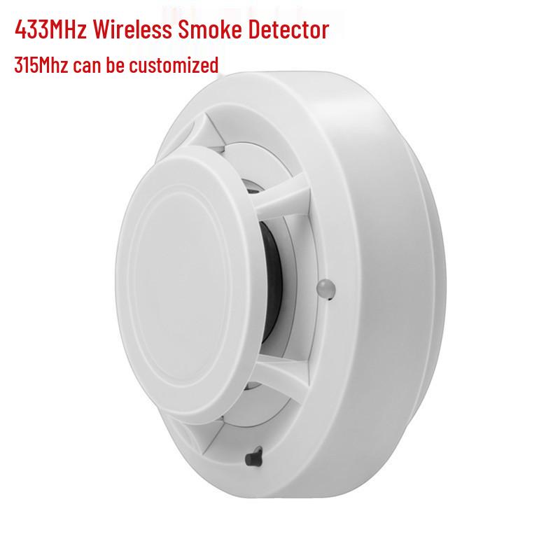433MHz Wireless Smoke Detector Long-Range Fire Alarm Photoelectric Sensor No