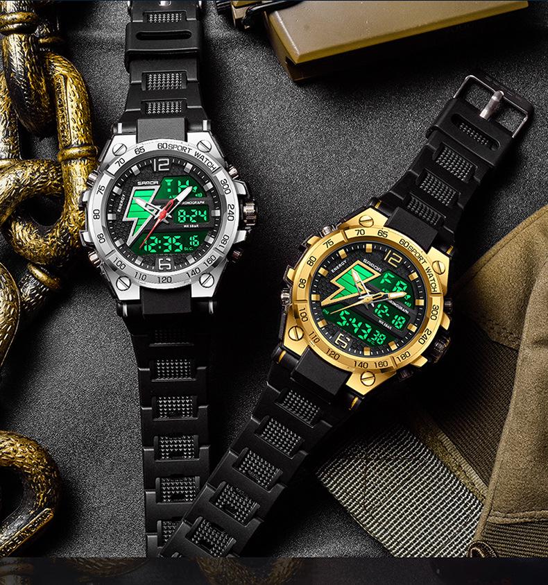 Sanda Youth Tactical Luminous Multifunction Waterproof Men's Electronic Watch