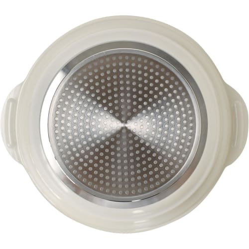 Park Lane Fab IH-Compatible Tabletop Pot, 27cm, Ivory, Kitchen Utensils, Cookware, Induction and Gas Compatible, Lightweight, Durable, Simple, and Sty